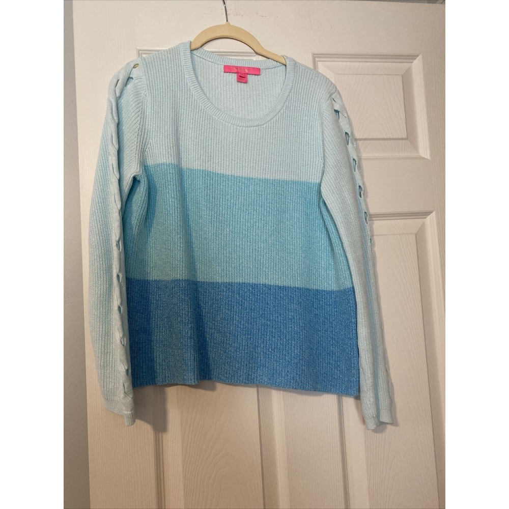 Lilly Pulitzer Cortina Ombre Sweater Blue Women's Size Medium